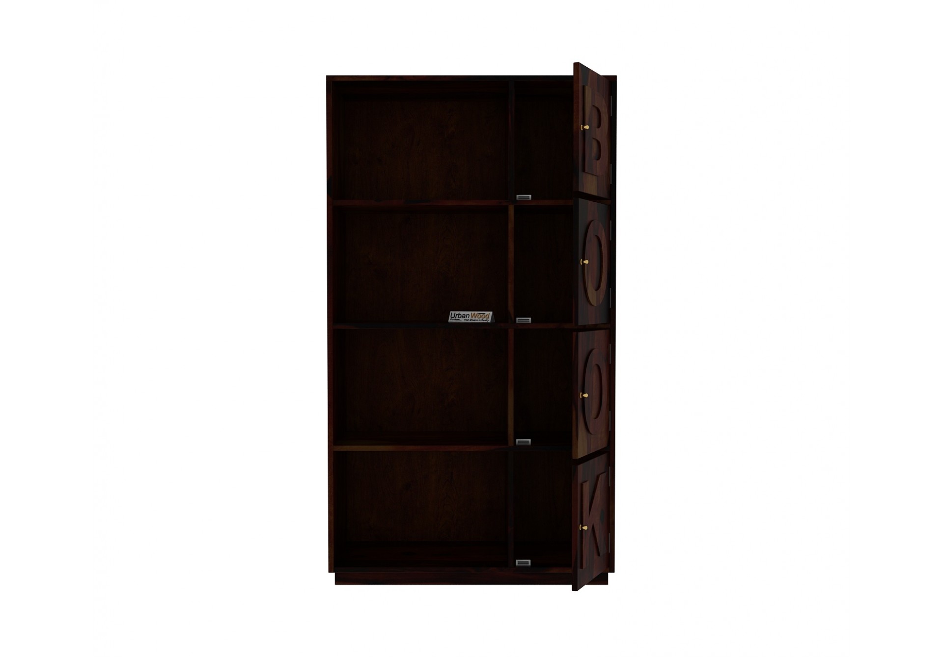 Melvin Wooden Bookcase (Walnut Finish)