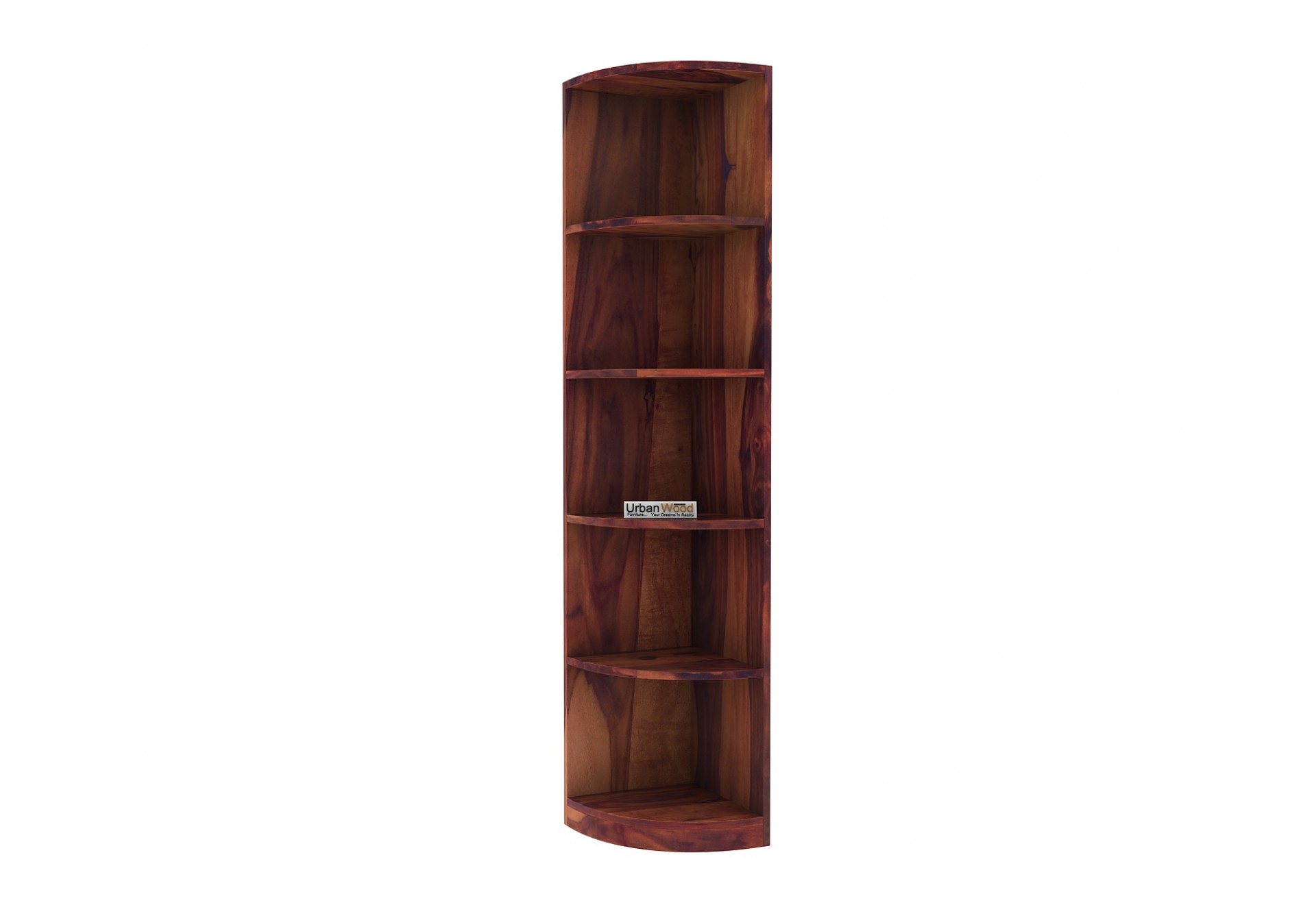 Custom Rop Wooden Corner Bookshelf (Teak Finishs)