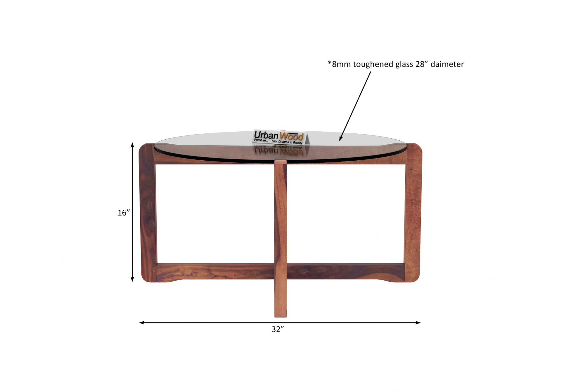 Swish Coffee Table ( Teak Finish )