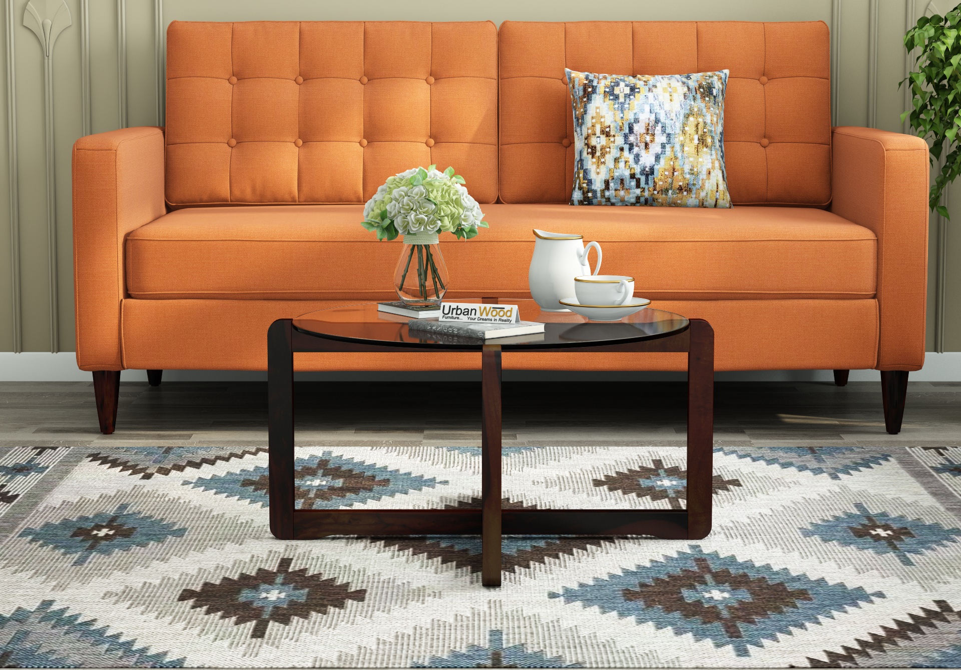 Swish Coffee Table ( Walnut Finish )