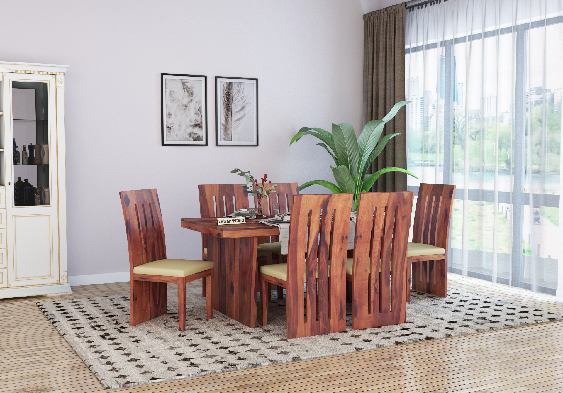 Tablry Dining Table Sets ( Teak Finish )