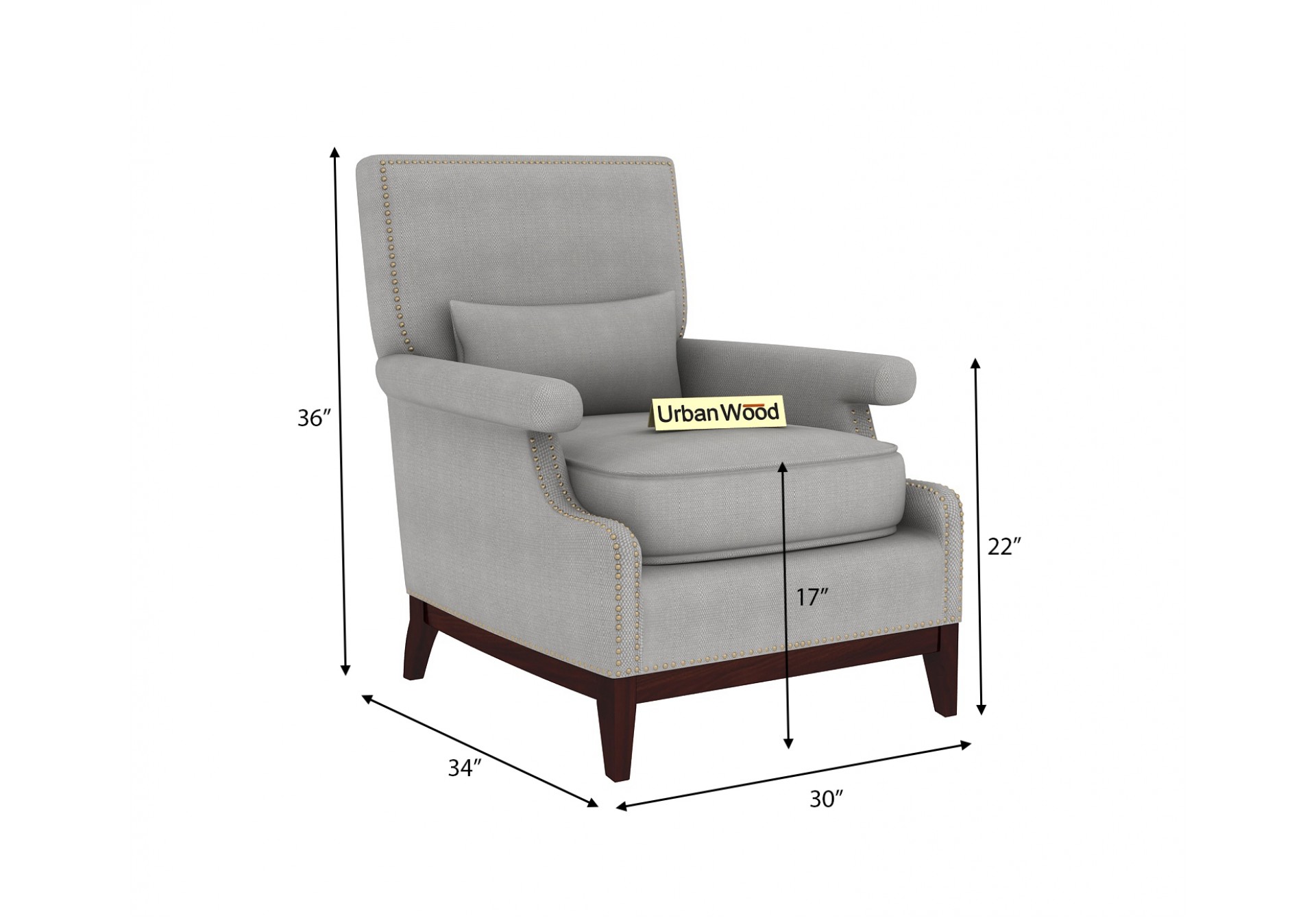 Arber Lounge Chairs ( Fabric, Steel Grey )