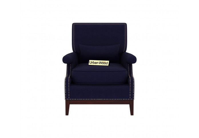 Arber Lounge Chairs (Fabric, Navy Blue)