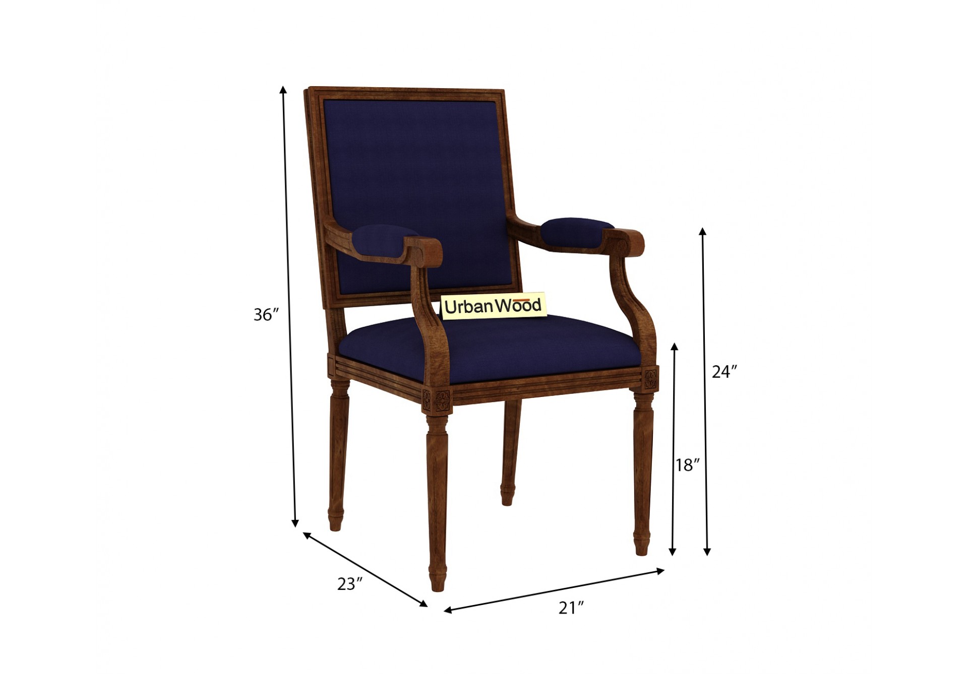 Armado Arm Chair ( Cotton, Navy Blue )