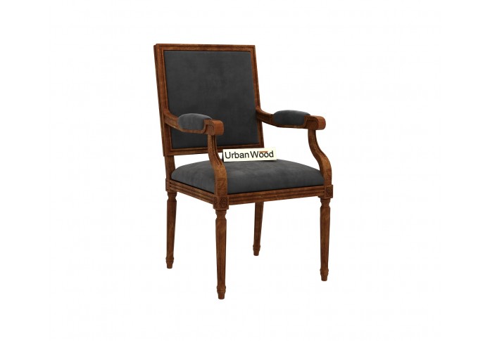 Armado Arm Chair ( Velvet, Stone Grey )