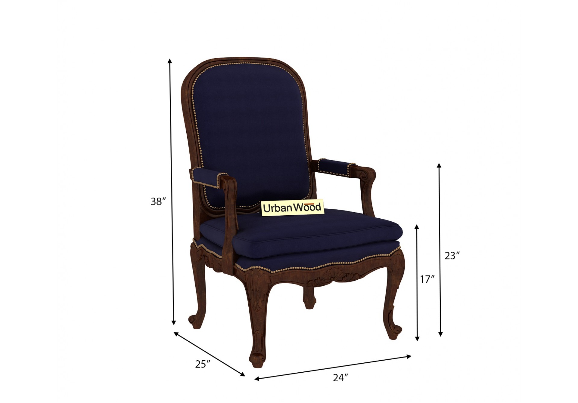 Avenue  Arm Chair ( Cotton, Navy Blue )
