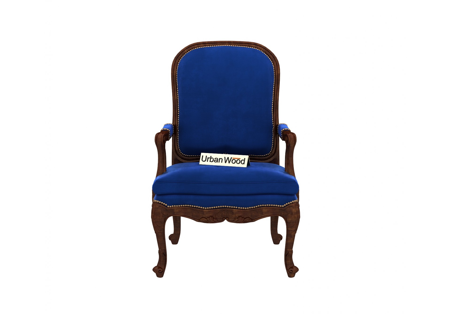 Avenue  Arm Chair ( Velvet , Sapphire Blue )