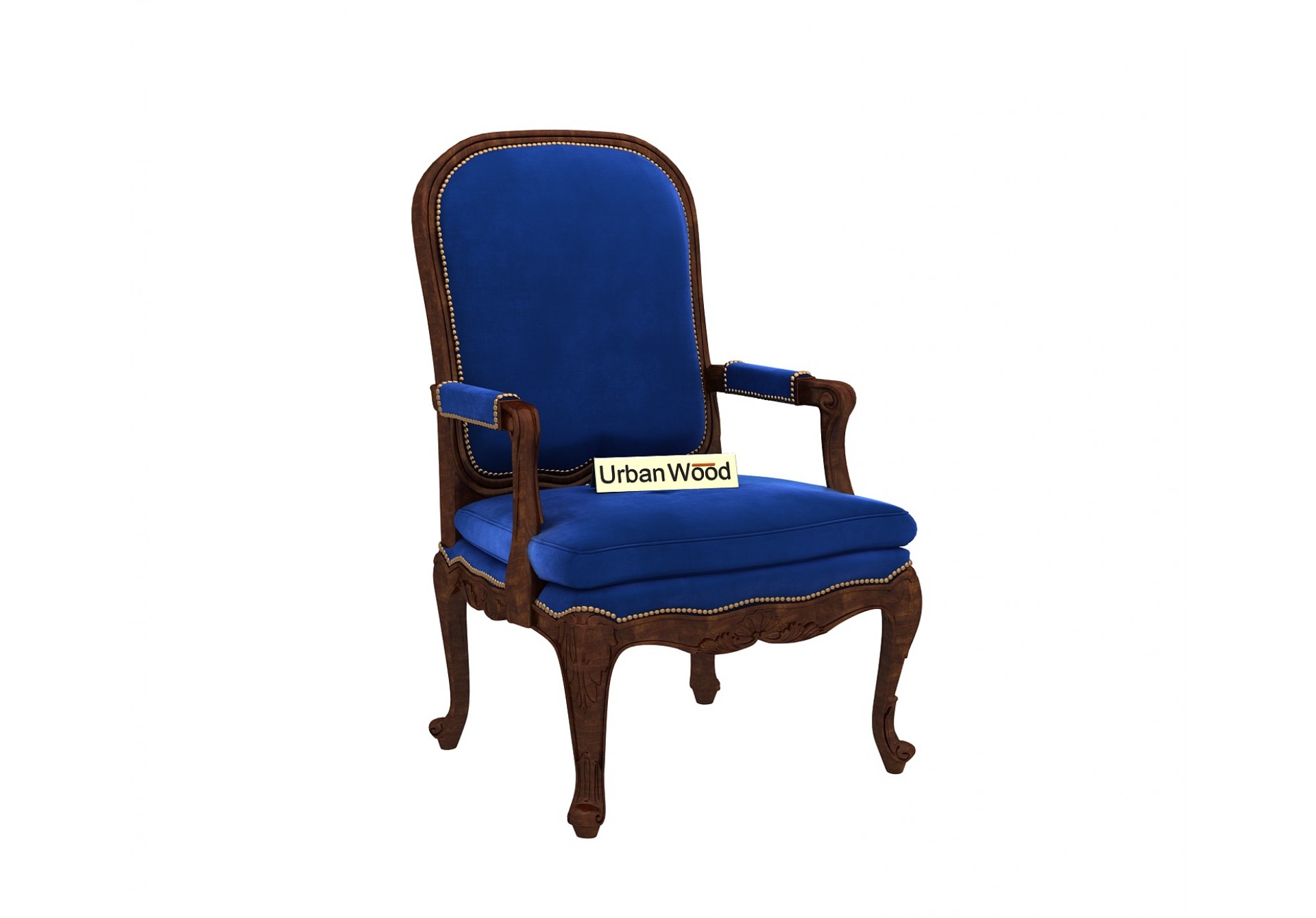Avenue  Arm Chair ( Velvet , Sapphire Blue )