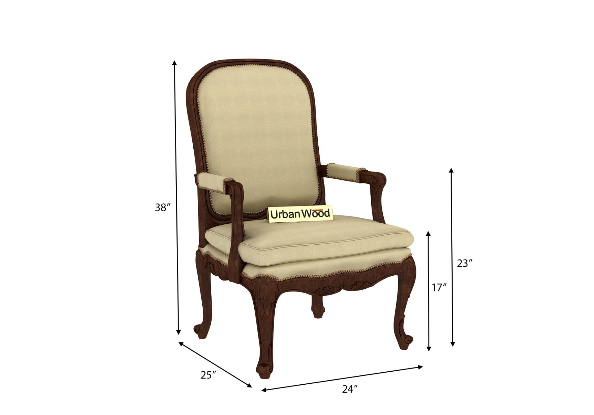 Avenue  Arm Chair ( Cotton, Sepia Cream )