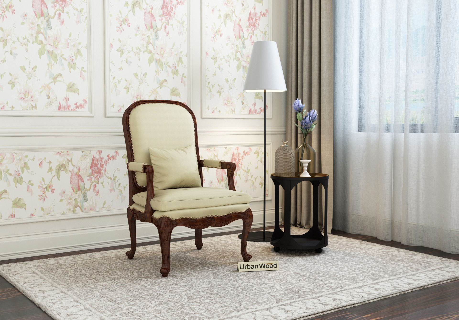 Avenue  Arm Chair ( Cotton, Sepia Cream )