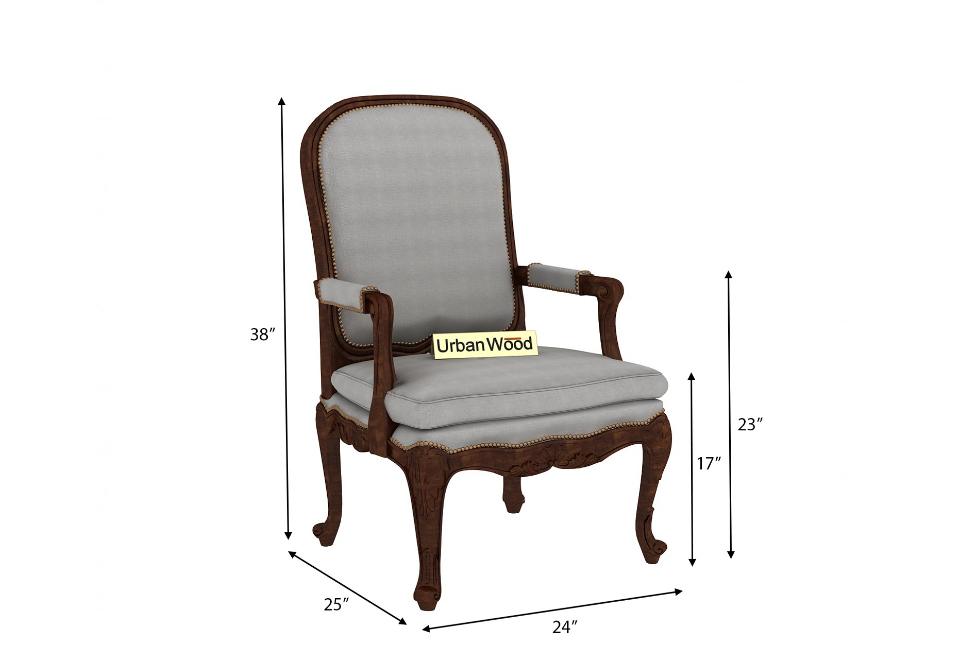 Avenue  Arm Chair ( Cotton, Steel Grey )