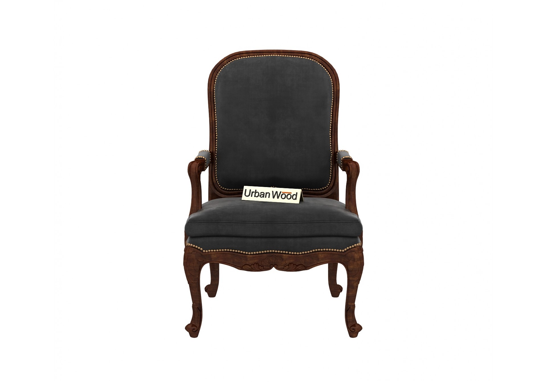 Avenue  Arm Chair  ( Velvet, Stone Grey )