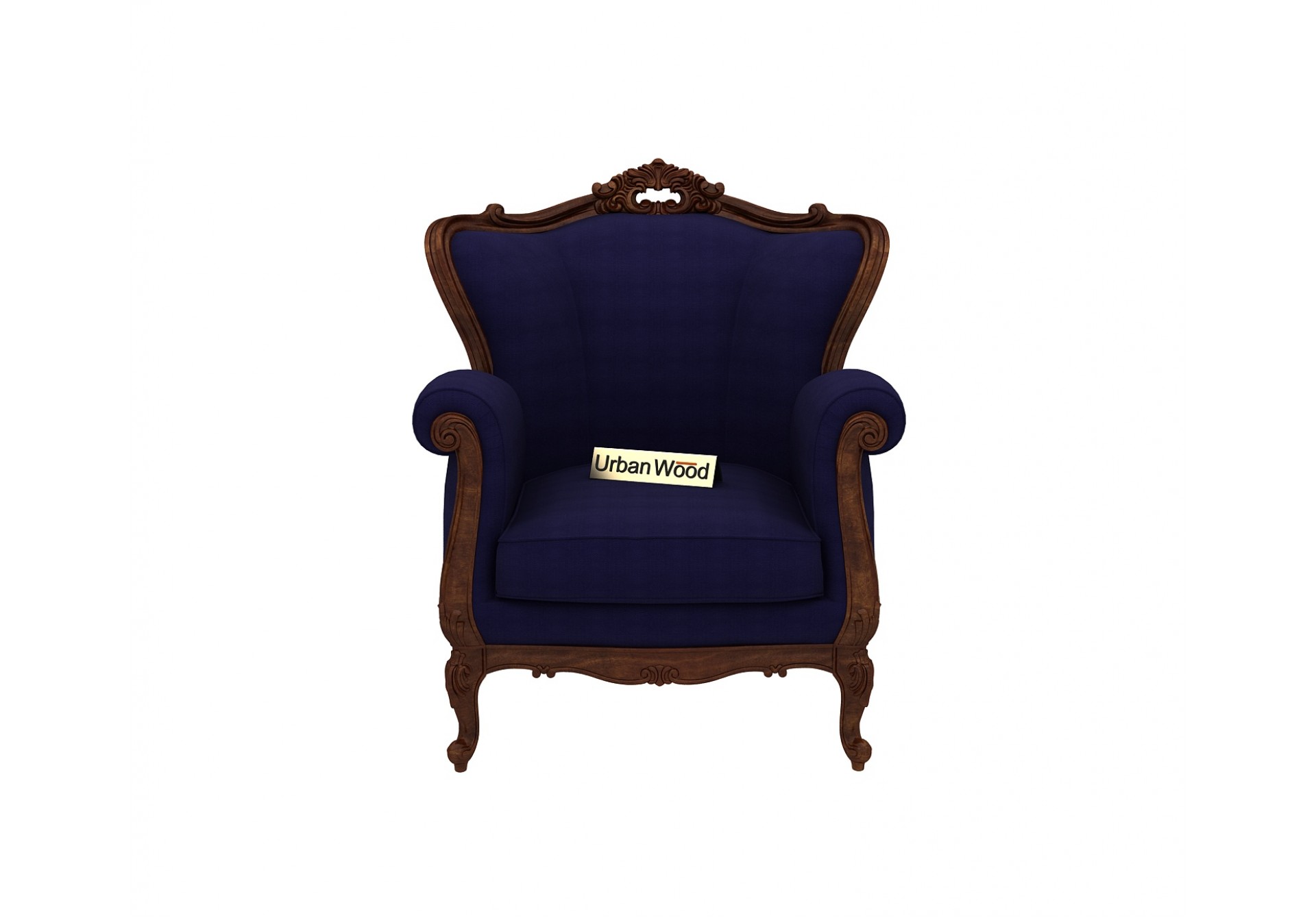 Badge Arm Chair ( Cotton, Navy Blue )