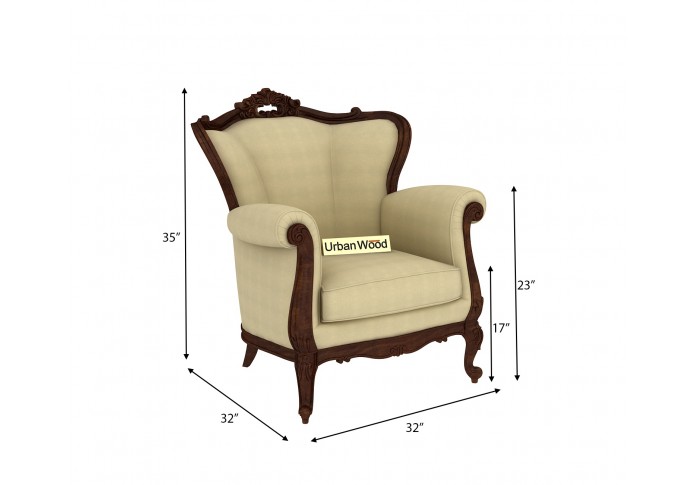 Badge Arm Chair ( Cotton, Sepia Cream )