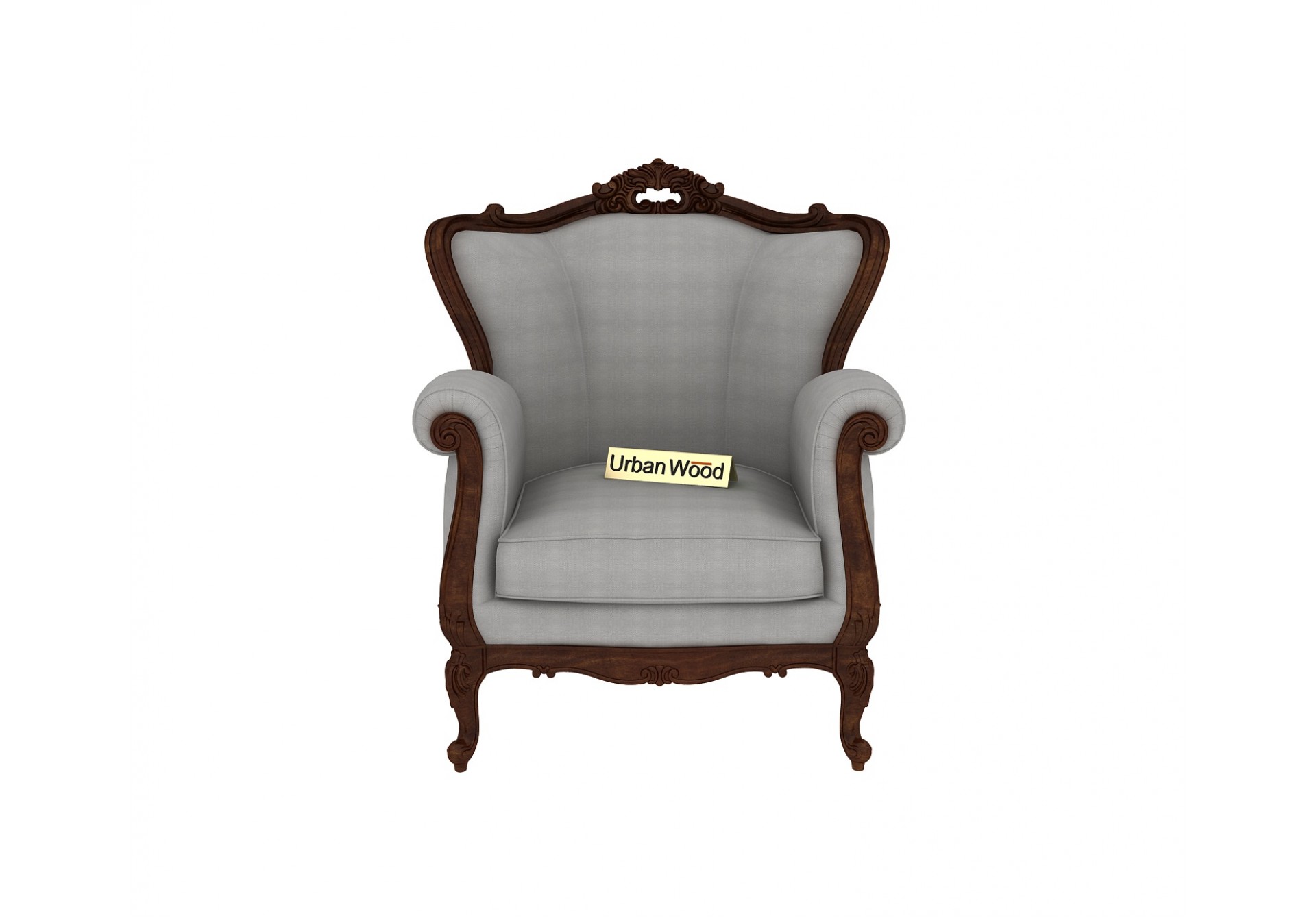 Badge Arm Chair ( Cotton, Steel Grey )