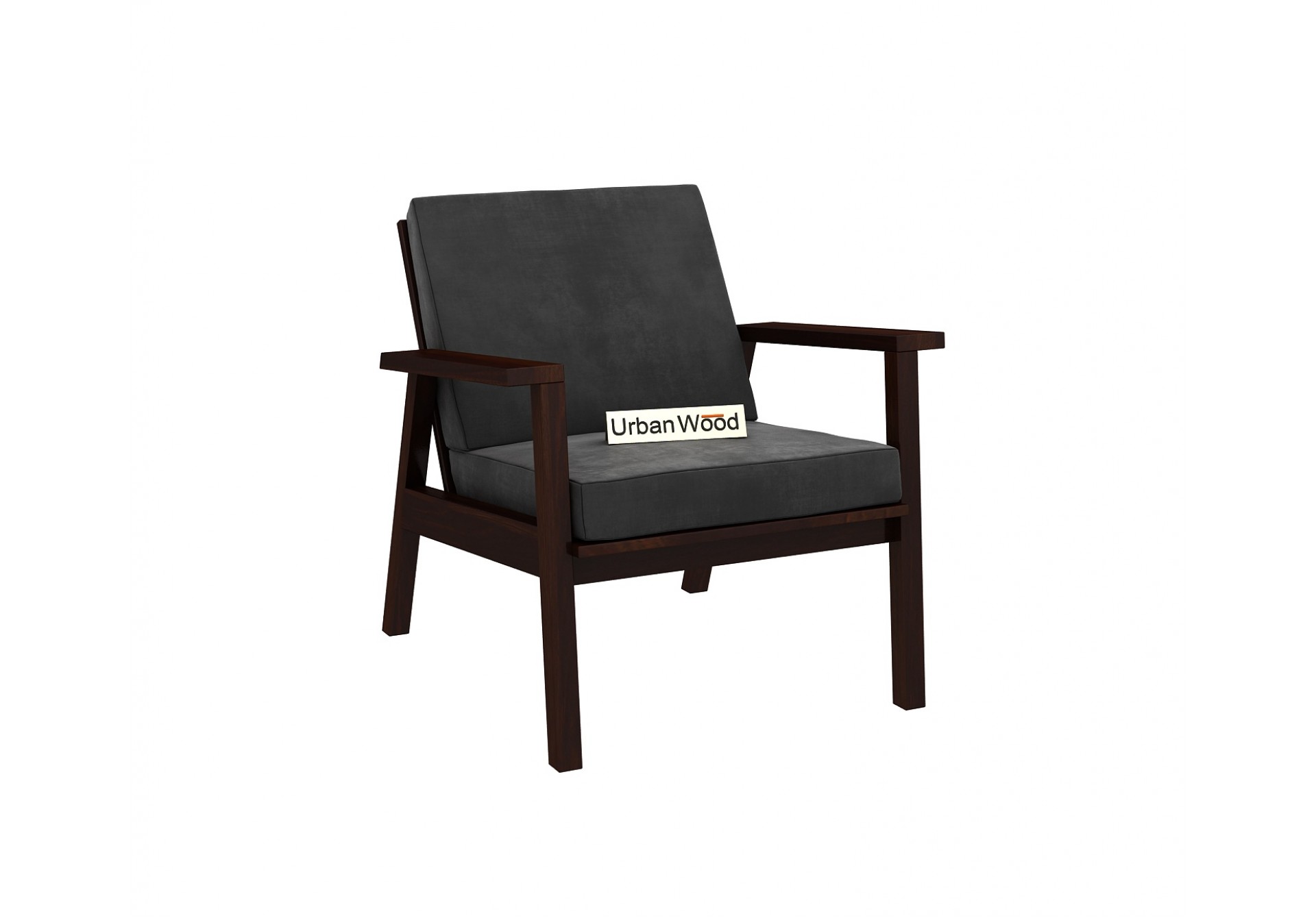 Rouge Arm Chair ( Velvet, Stone Grey )