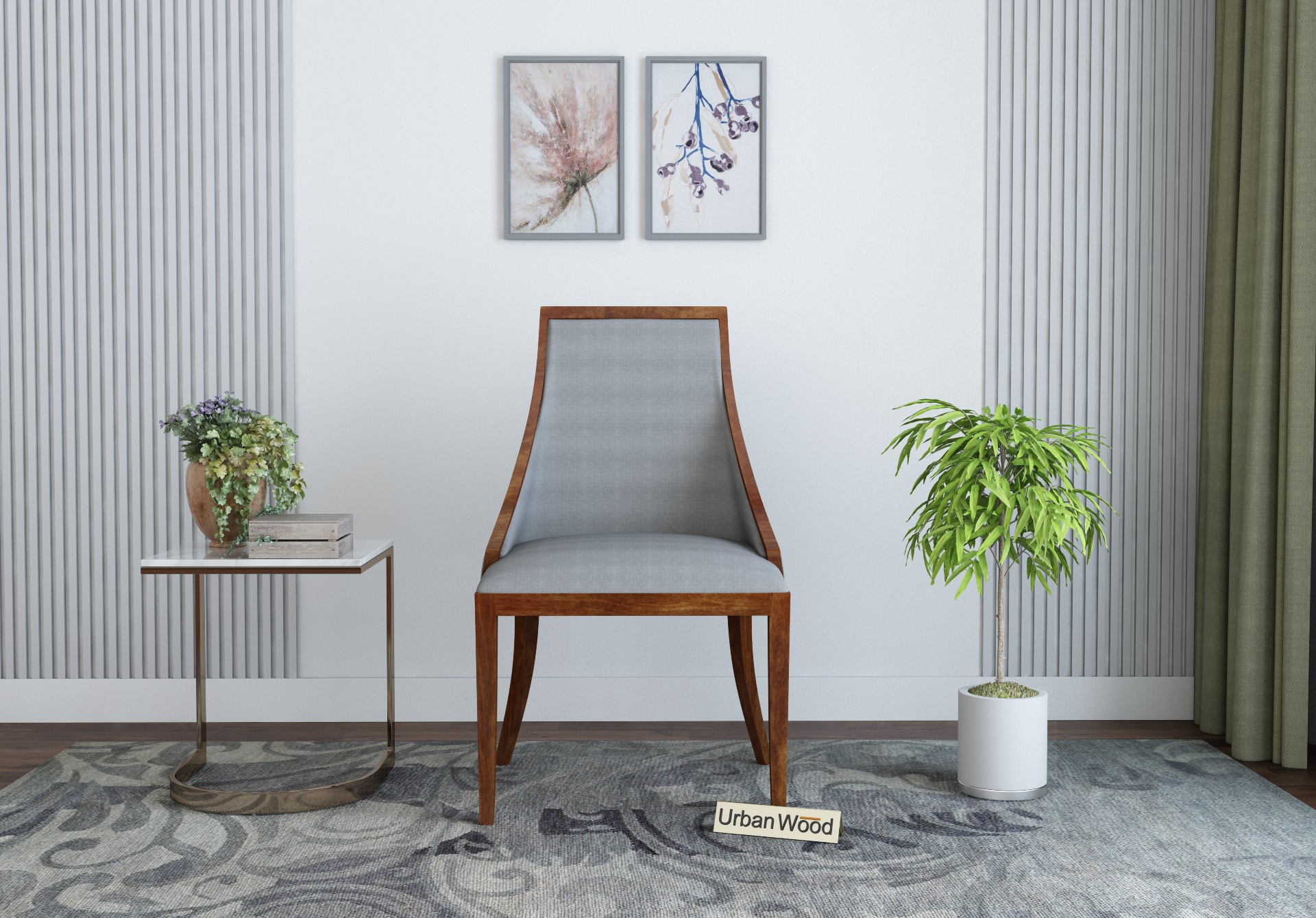 Shore Arm Chair ( Cotton, Steel Grey )