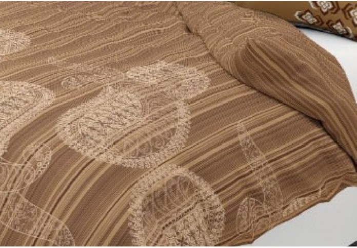 Atto Light Brown Colored Bedsheet ( Twill Cotton )