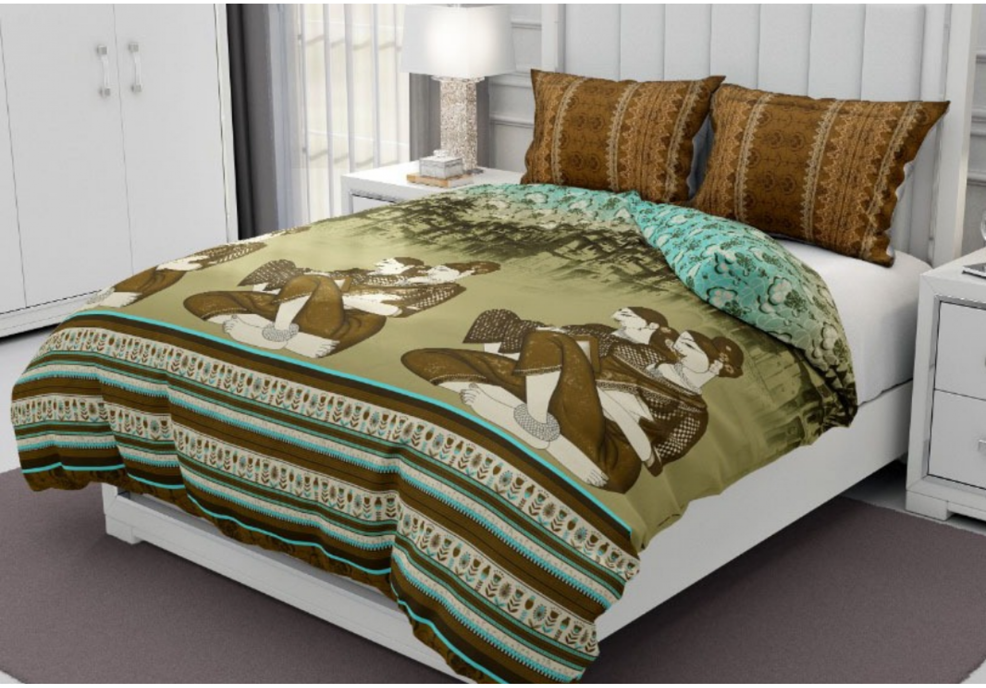 Prop Green Colored Bedsheet ( Twill Cotton )