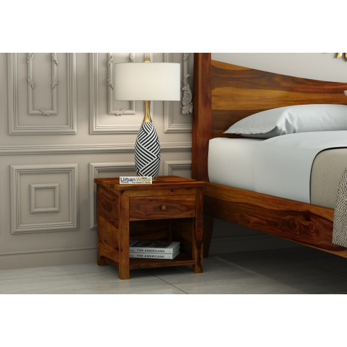 Flora Bedside Table (Honey Finish)