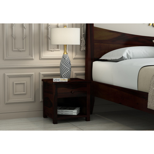 Flora Bedside Table (Walnut Finish)