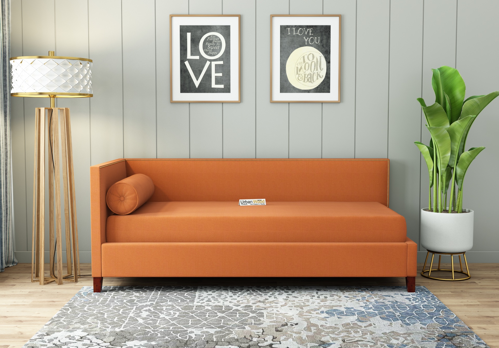 Bumble Chaise Lounge (Cotton, Diana Orange)