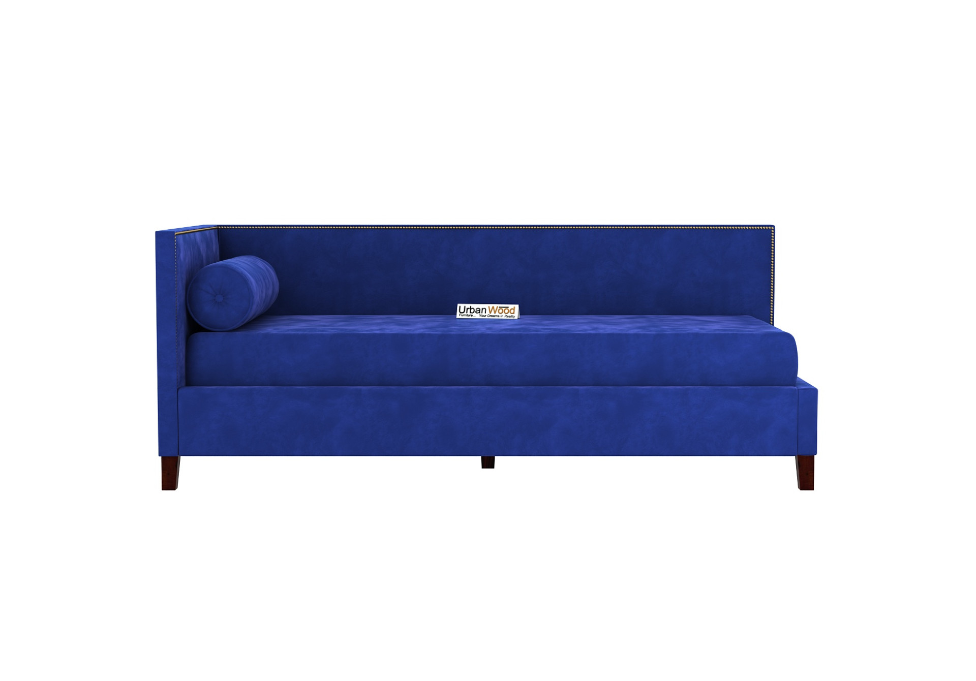 Bumble Chaise Lounge (Velvet, Sapphire Blue)