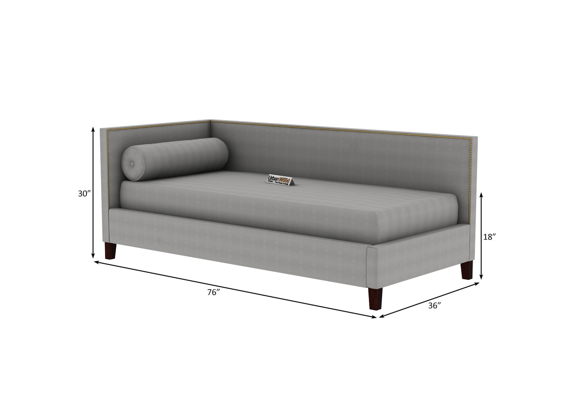 Bumble Chaise Lounge (Cotton, Steel Grey)