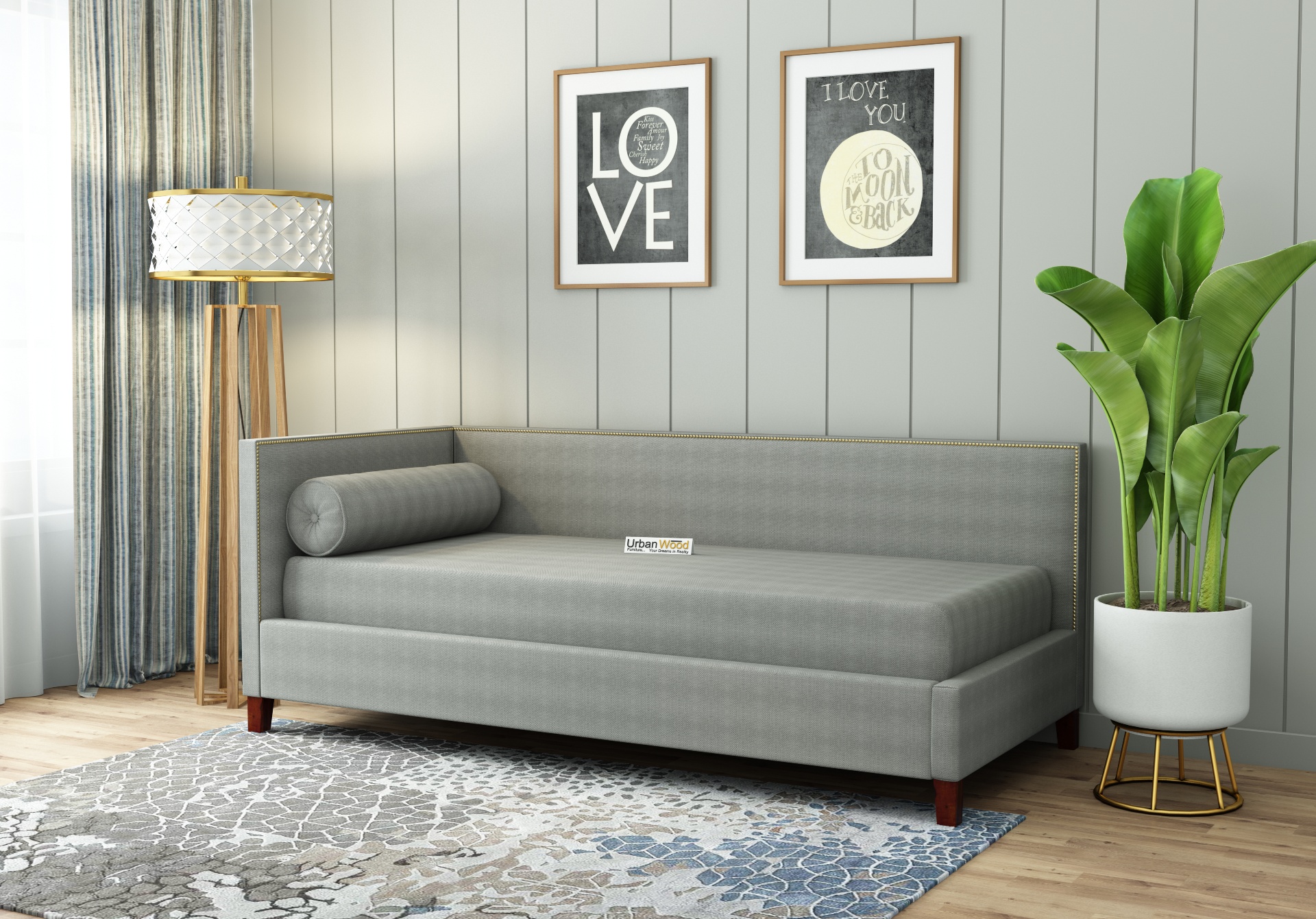 Bumble Chaise Lounge (Cotton, Steel Grey)