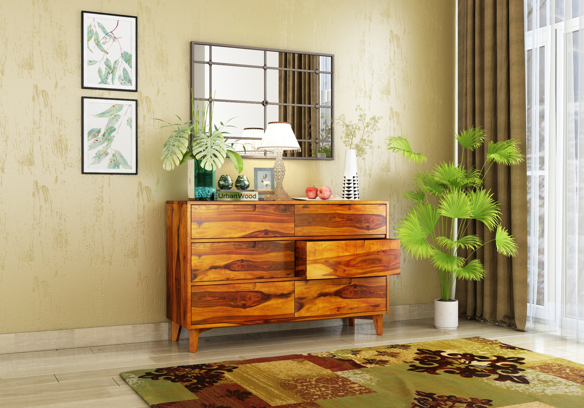 Bella Chest of Drawers <small>( Honey Finish )</small>
