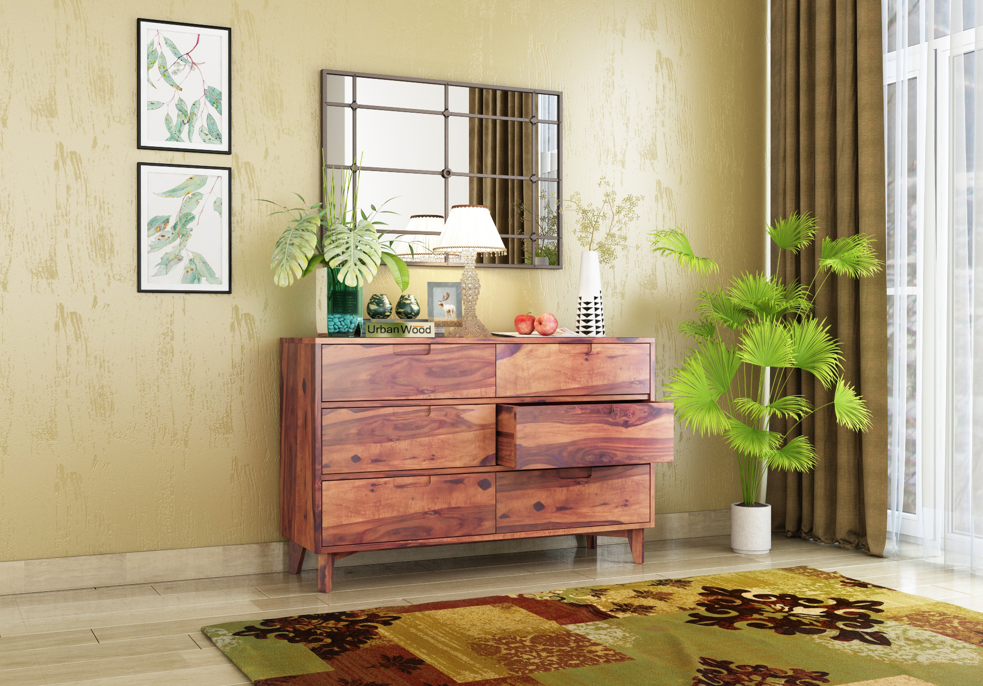 Bella Chest of Drawers <small>( Teak Finish )</small>