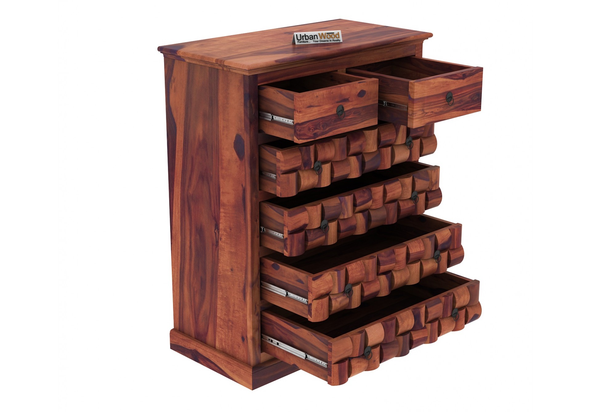Hover Chest of Drawers ( Teak Finish )