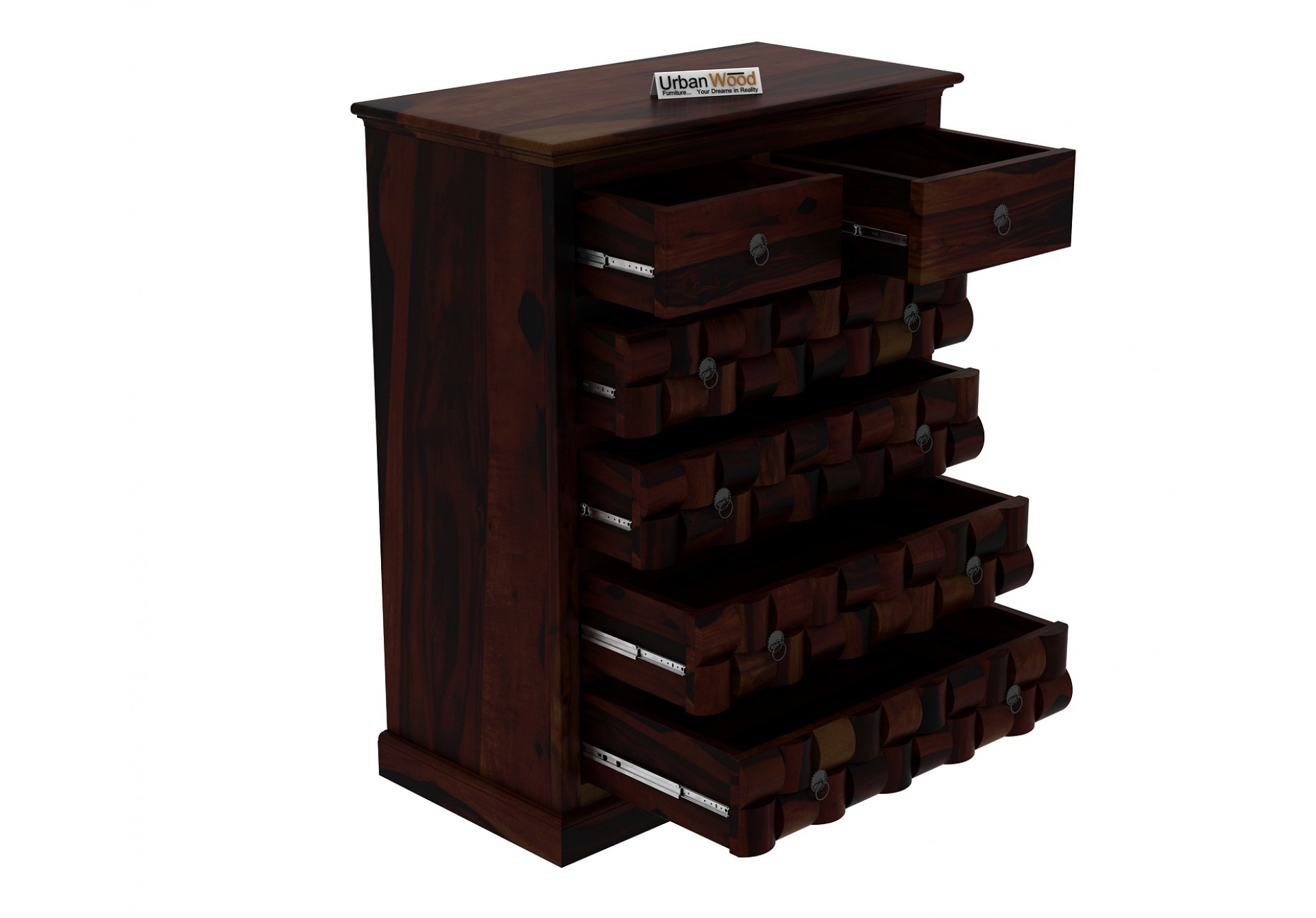 Hover Chest of Drawers ( Walnut Finish )