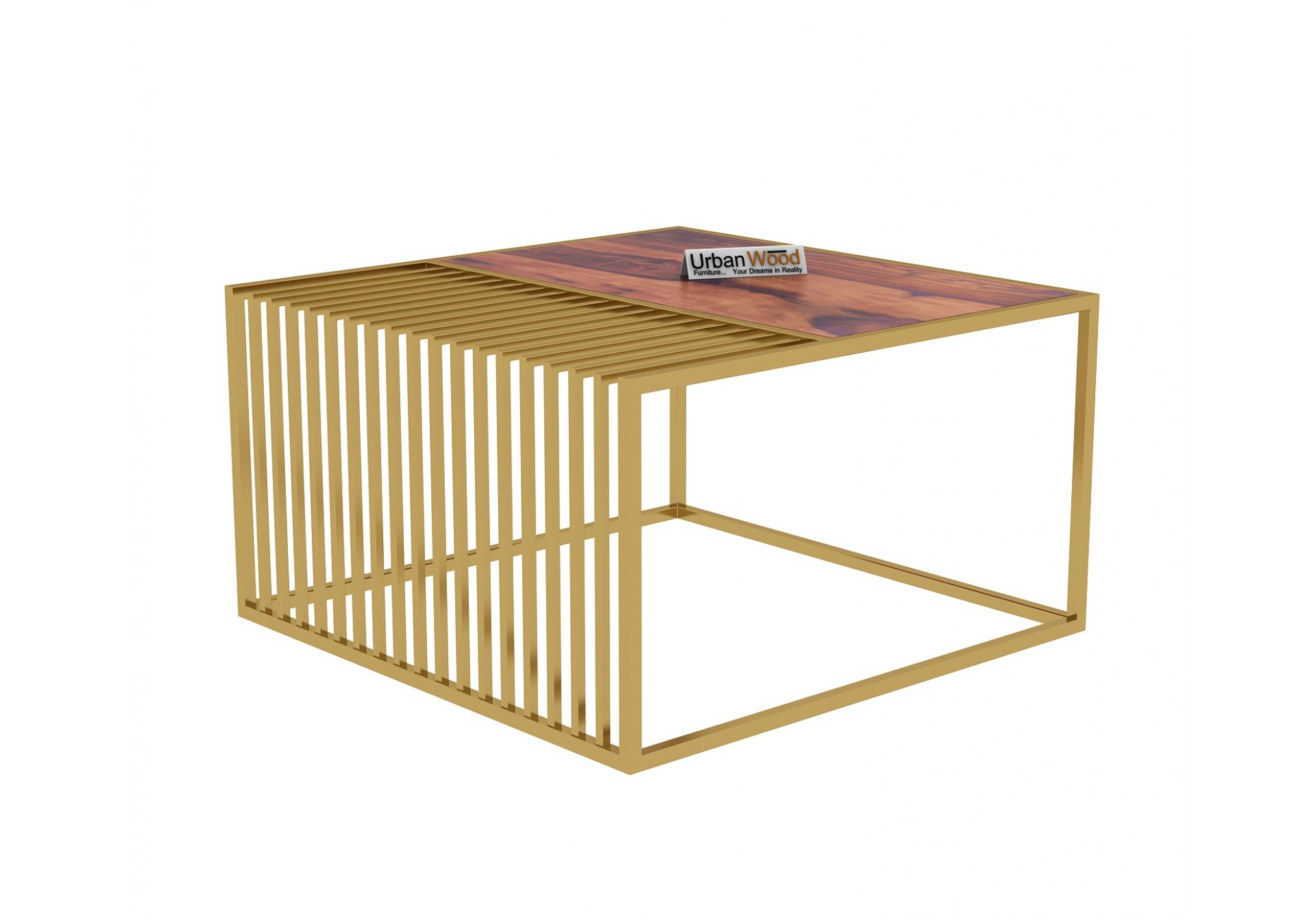 Clon Wooden Coffee Table (Teak Finish)