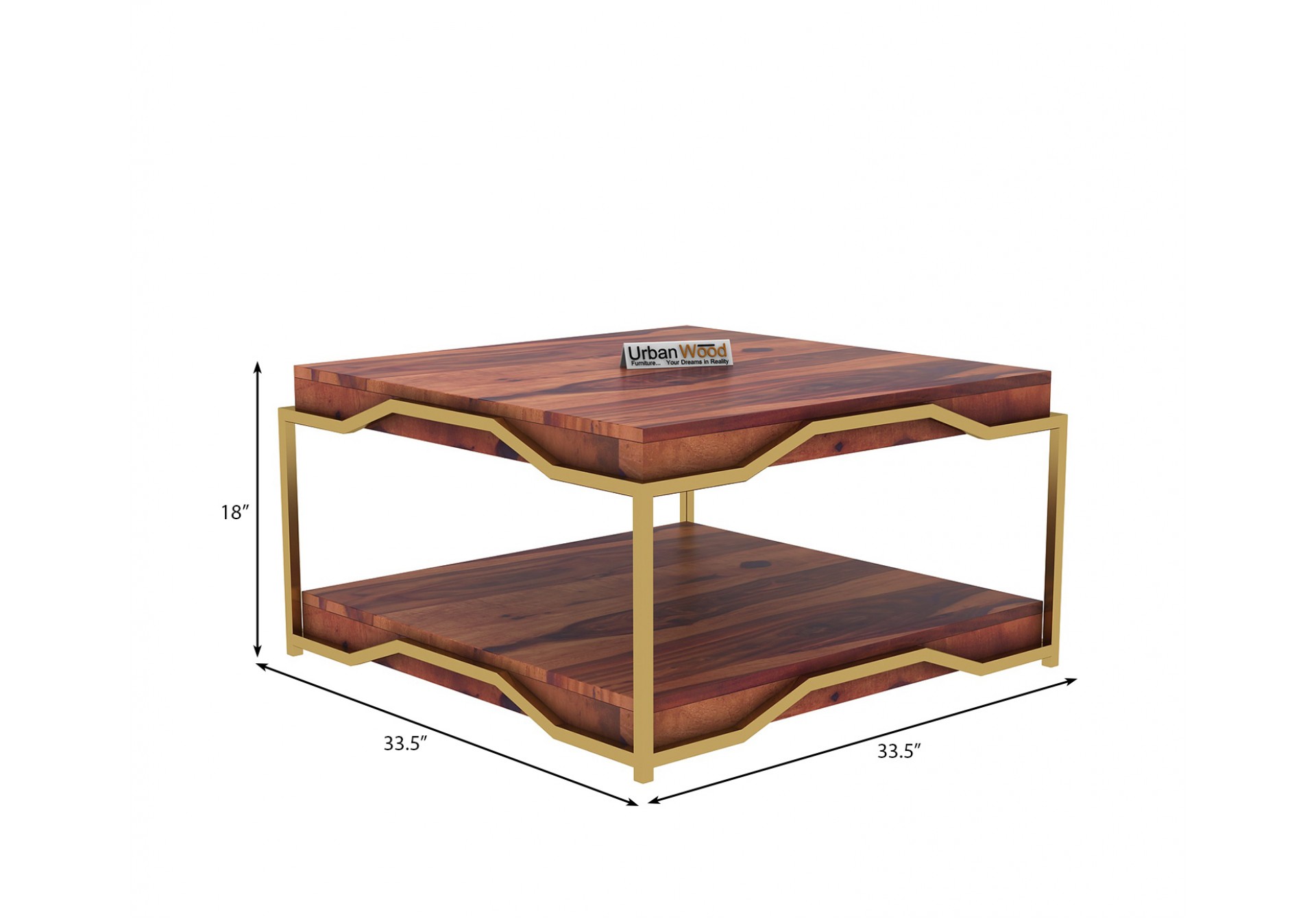 Dub Wooden Coffee Table (Teak Finish)