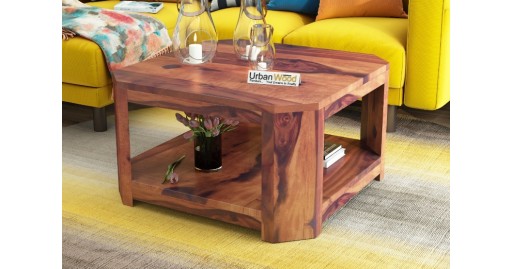 Eya Wooden Coffee Table (Teak Finish)