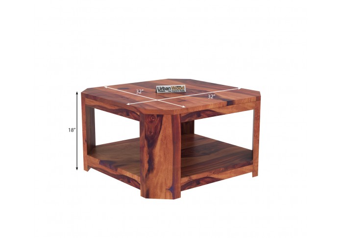 Eya Wooden Coffee Table (Teak Finish)