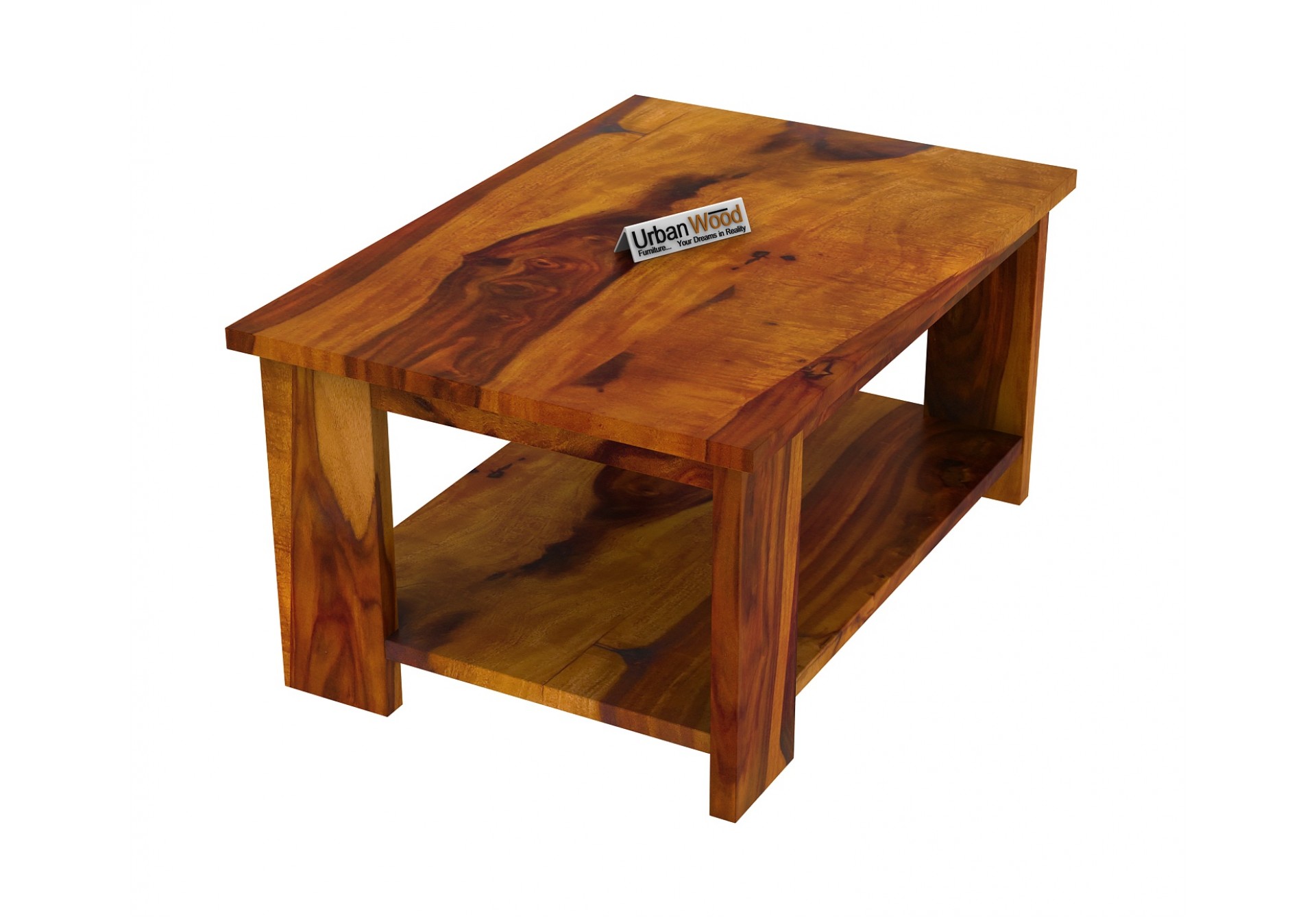 Lebe Wooden Coffee Table (Honey Finish)