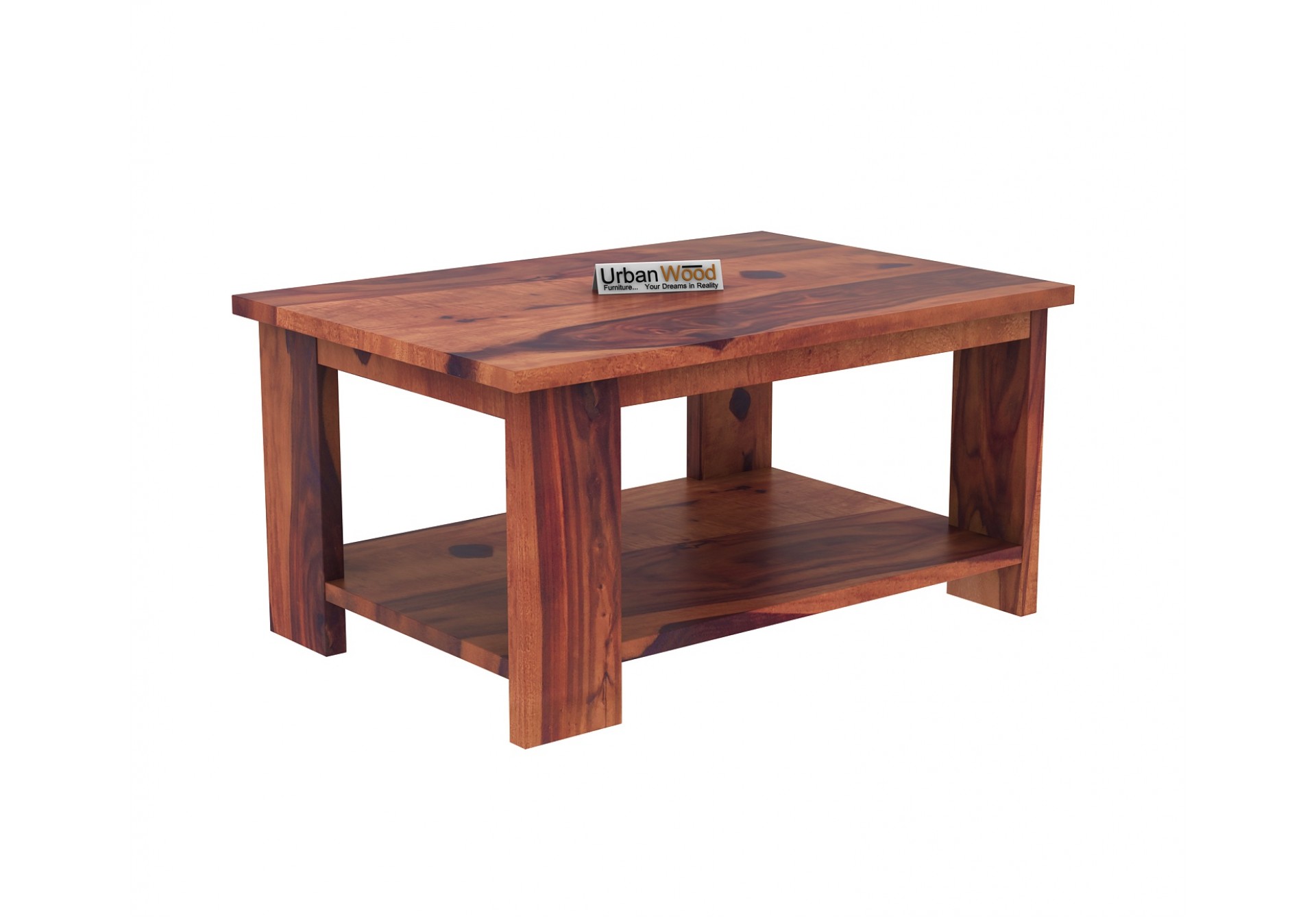 Lebe Wooden Coffee Table (Teak Finish)