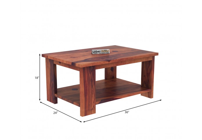 Lebe Wooden Coffee Table (Teak Finish)