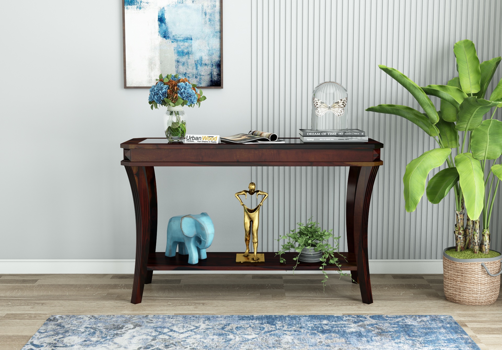 Collins Console Table ( Walnut Finish )