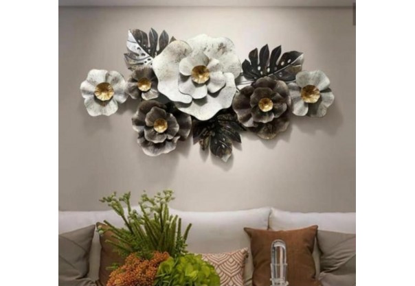 Metal Colorful Flower Wall Decor