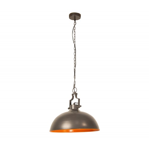 Hasan Silver and Orange Iron Single Hanging Light