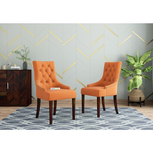 Knit Dining Chair - Set Of 2 (Cotton, Diana Orange)