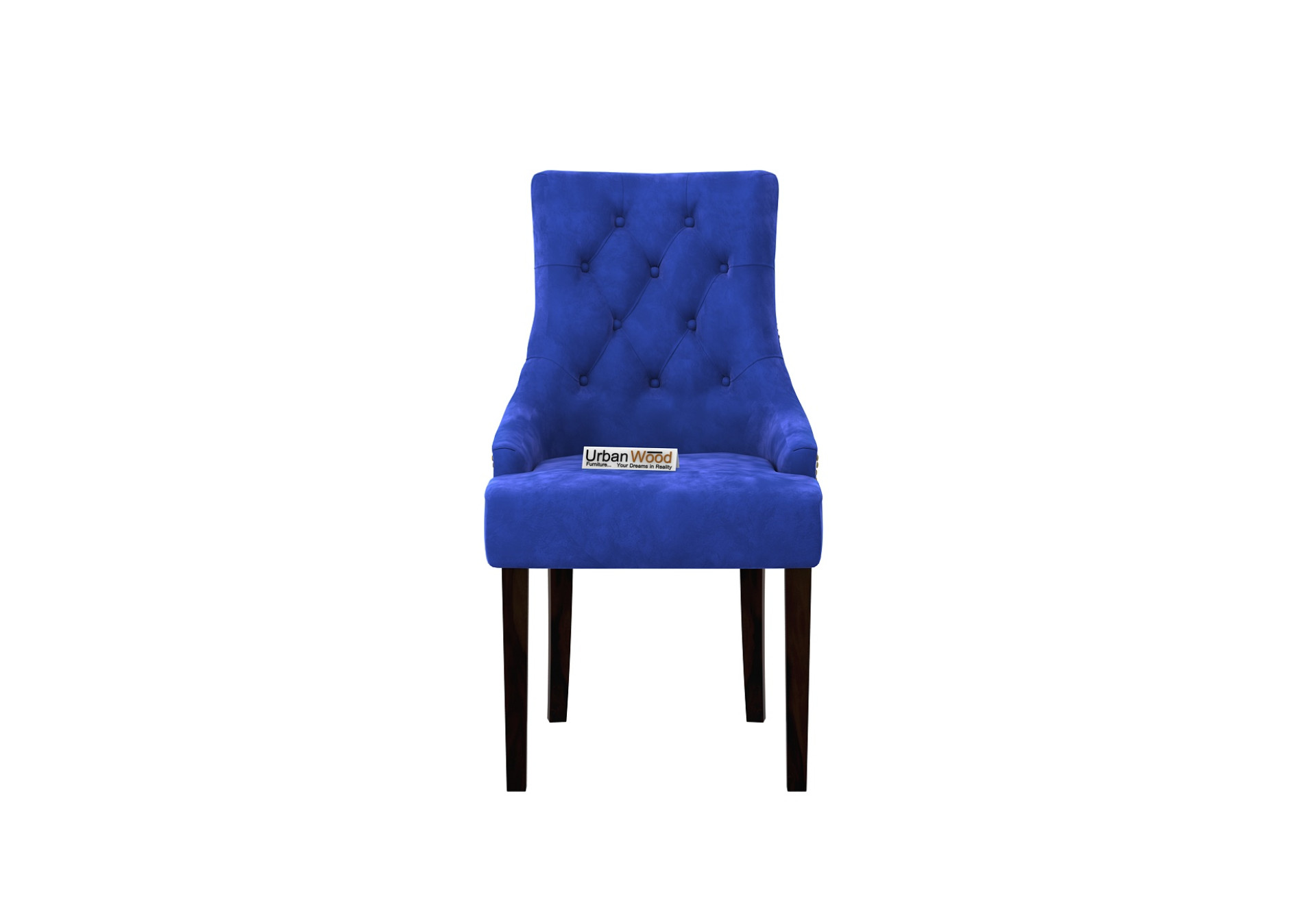 Knit Dining Chair - Set Of 2 (Velvet, Sapphire Blue)