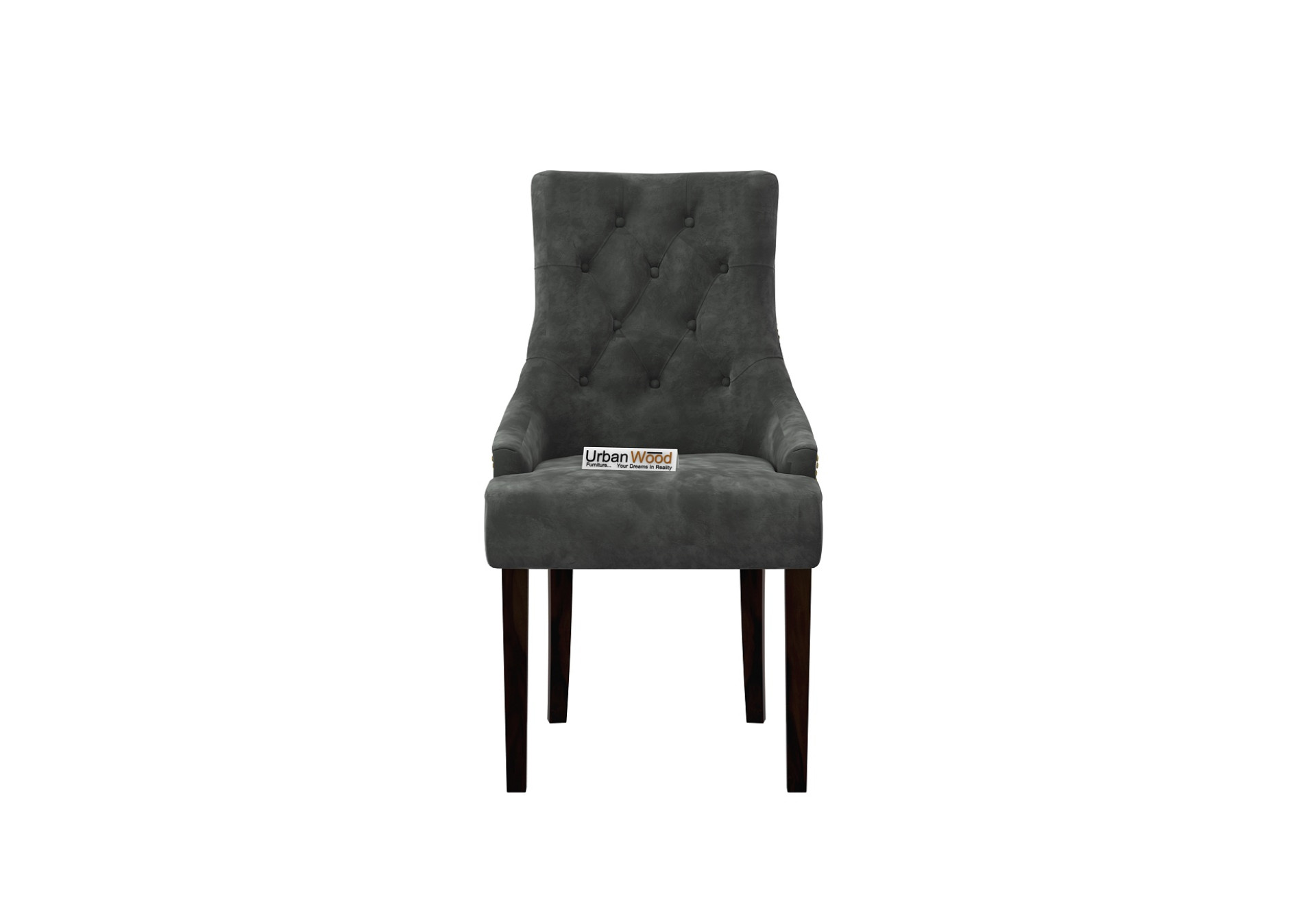 Knit Dining Chair - Set Of 2 (Velvet, Stone Grey)