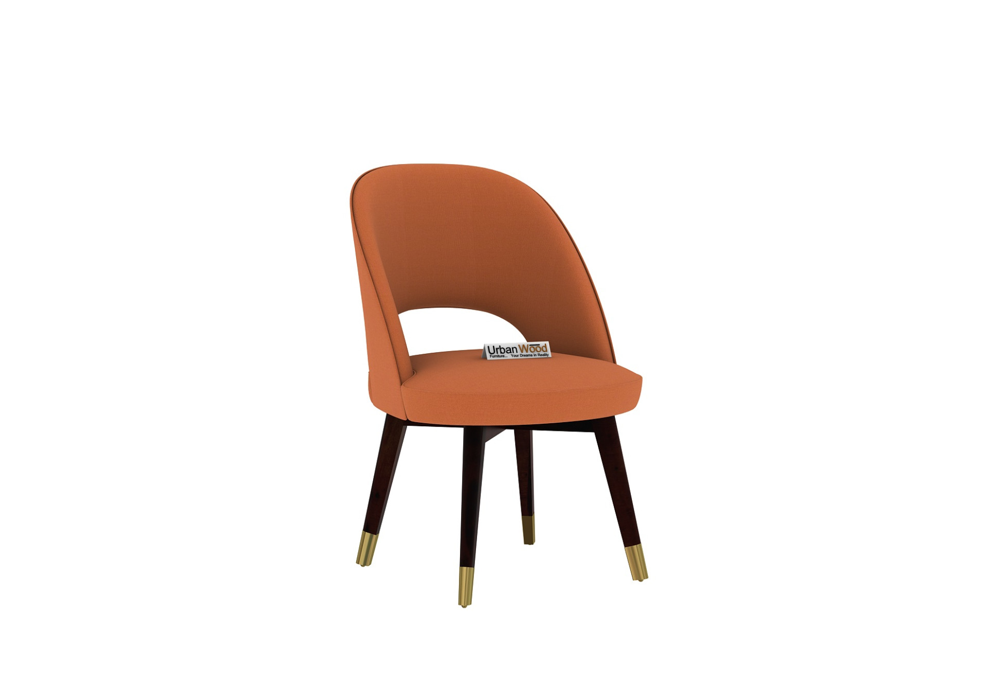 Luna Carved Back Dining Chair - Set Of 2 (Cotton, Diana Orange)