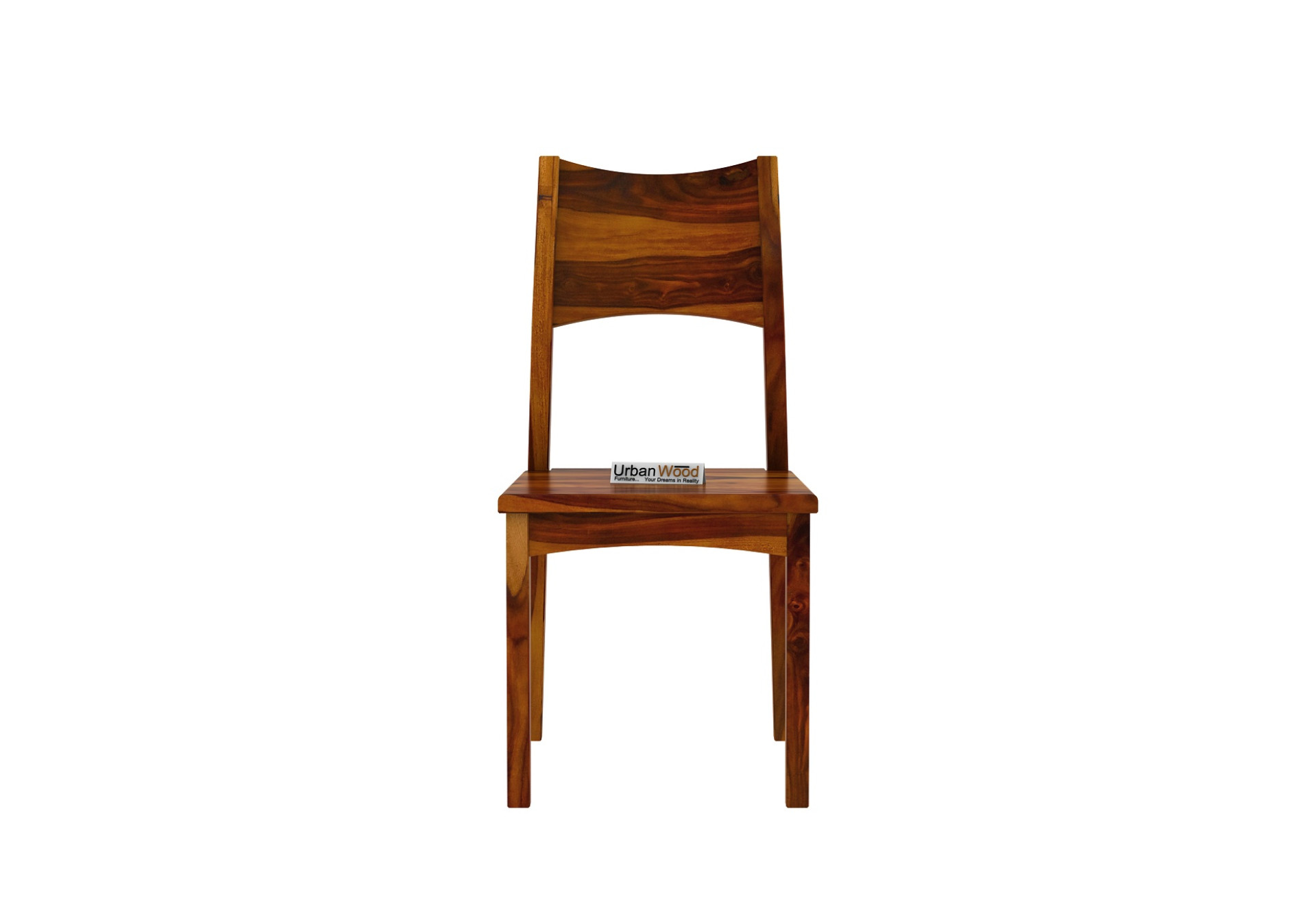 Moderna Wooden Dining Chair - Set Of 2 (Honey Finish)