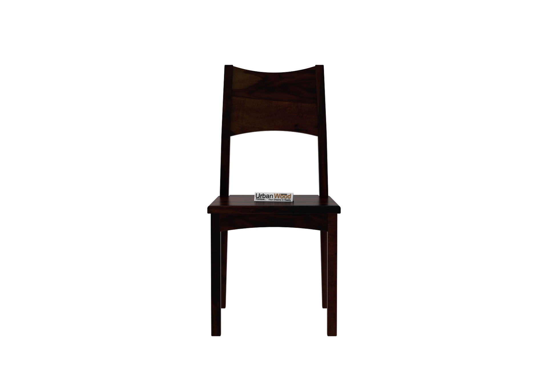 Moderna Wooden Dining Chair - Set Of 2 (Walnut Finish)