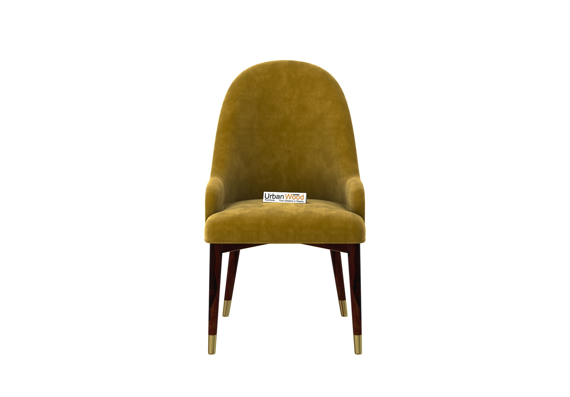 Nordic Dining Chair - Set Of 2 (Velvet, Amber Gold)
